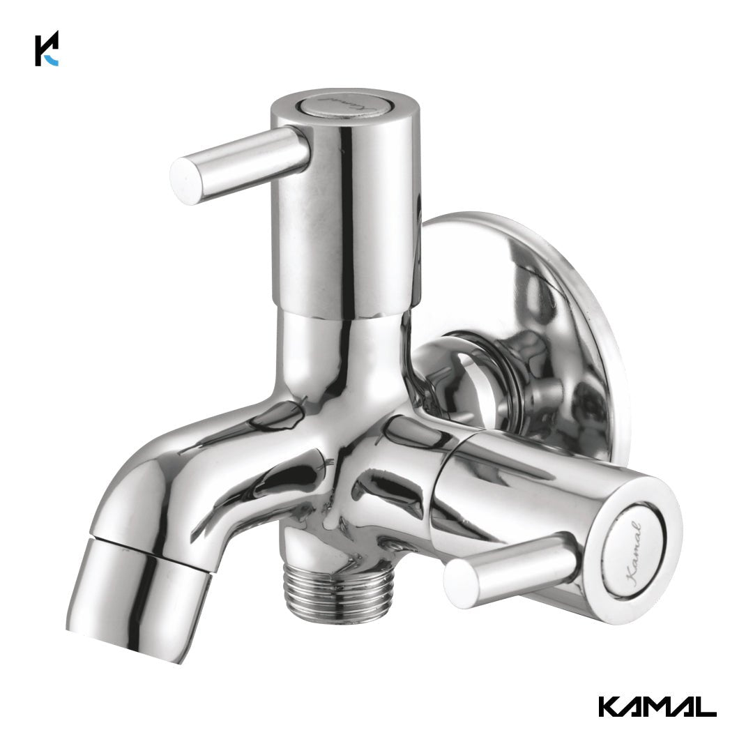 Dixy Prime Nova Series Two Way Bib Tap (Full Brass) - by Kamal - Dixy Prime Nova - Kamal Bathware