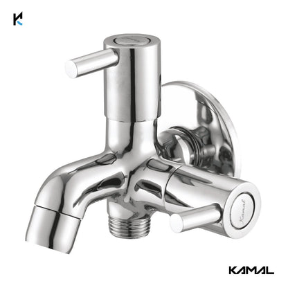 Dixy Prime Nova Series Two Way Bib Tap (Full Brass) - by Kamal - Dixy Prime Nova - Kamal Bathware