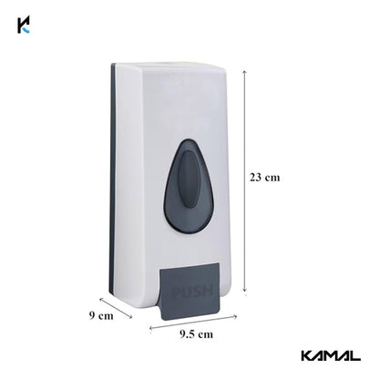 DuraFit Big ABS 600 ml Soap, Shampoo Dispenser (White) - by Kamal - DuraFit - Kamal Bathware