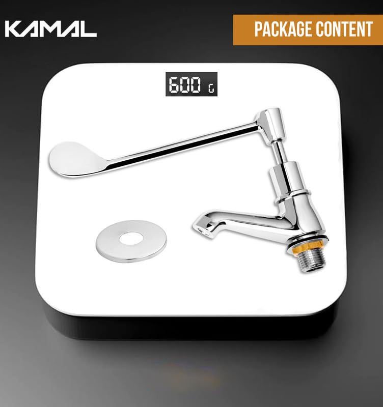 Elbow Action Pillar Tap Faucet (Full Brass) - by Kamal - Kamal Bathware