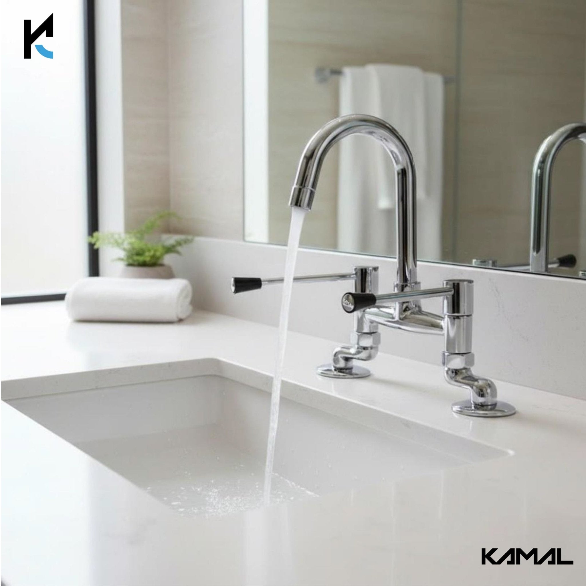 Elbow Action Surgical Faucet Mixer (Full Brass) - by kamal - Elbow Action - Kamal Bathware