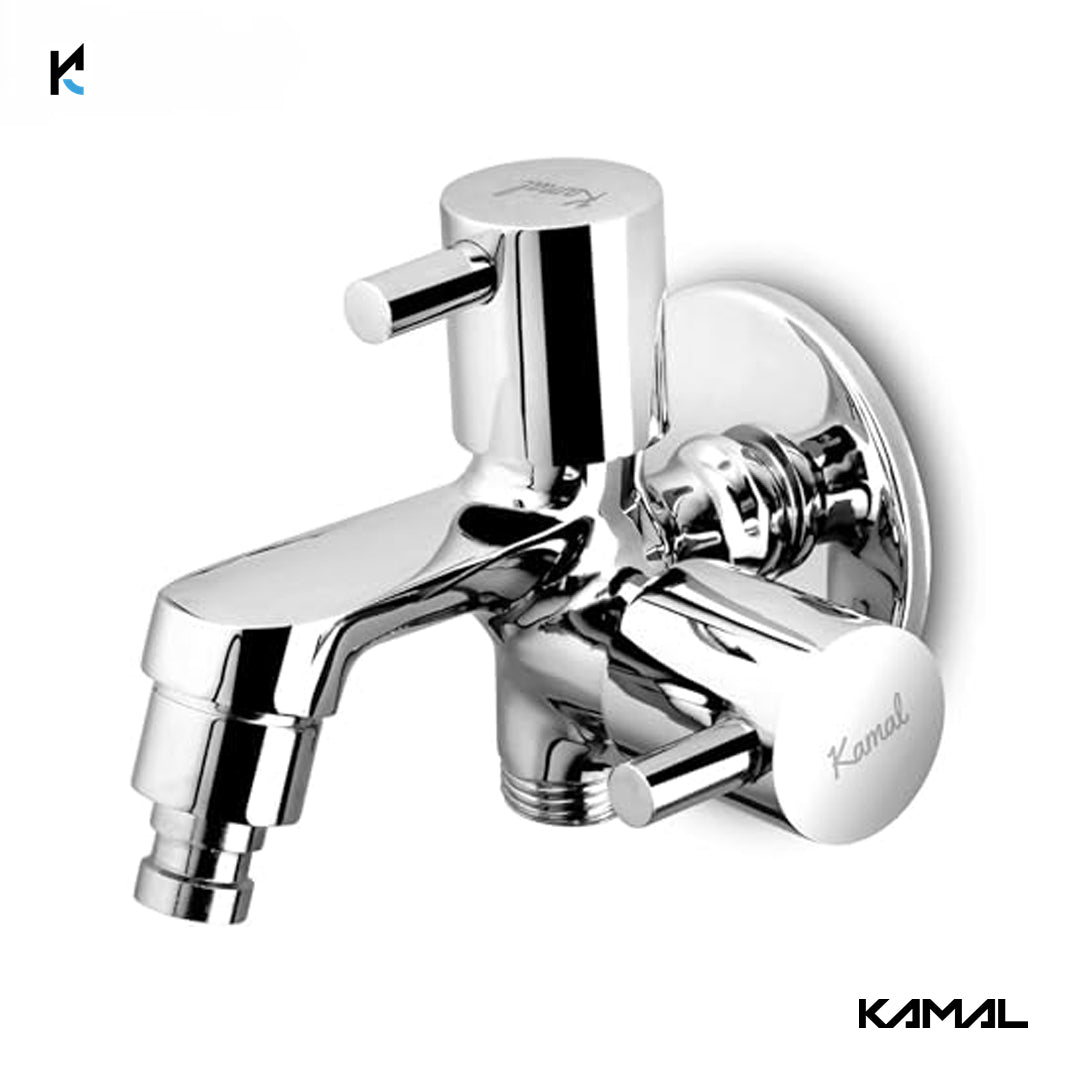 Elite Eco Two Way Bib Tap (Full Brass) - by Kamal - Elite - Kamal Bathware