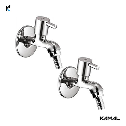 Elite Nozzle Bib Tap with Wall Flange (Full Brass) - by Kamal - Kamal Bathware
