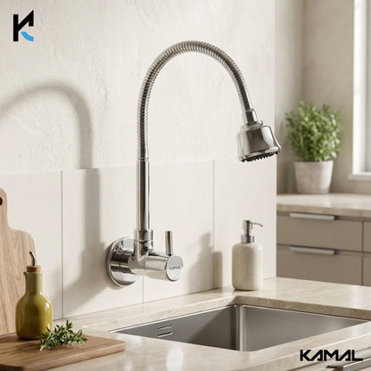 Elite Sink Spray Tab (Brass & SS Steel) - by Kamal - Elite - Kamal Bathware
