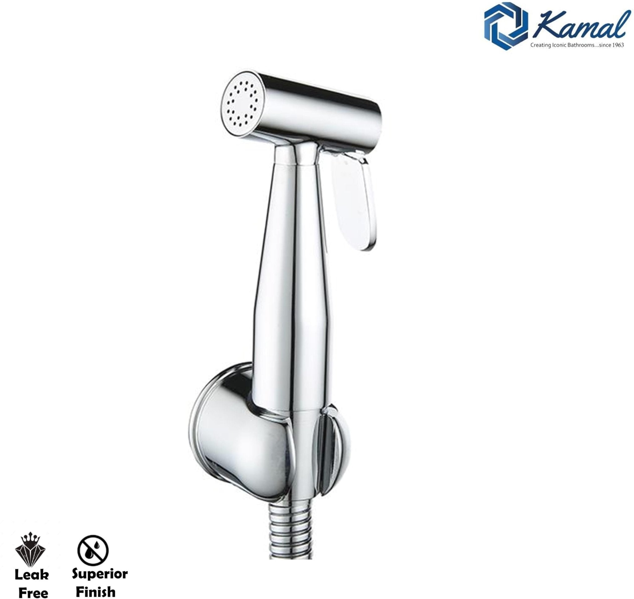 Equinox Brass Health Faucet with SS Flexible Pipe - by Kamal - Equinox - Kamal Bathware