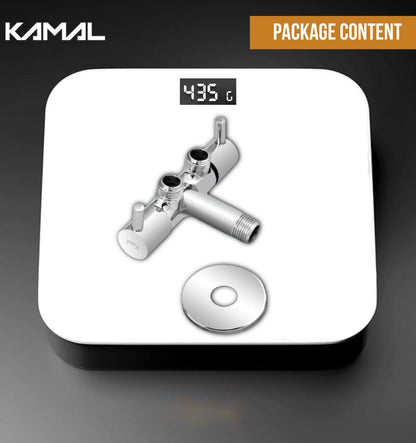 Ertiga Two Way Angle Valve with Wall Flange (Full Brass) - by Kamal - Kamal Bathware