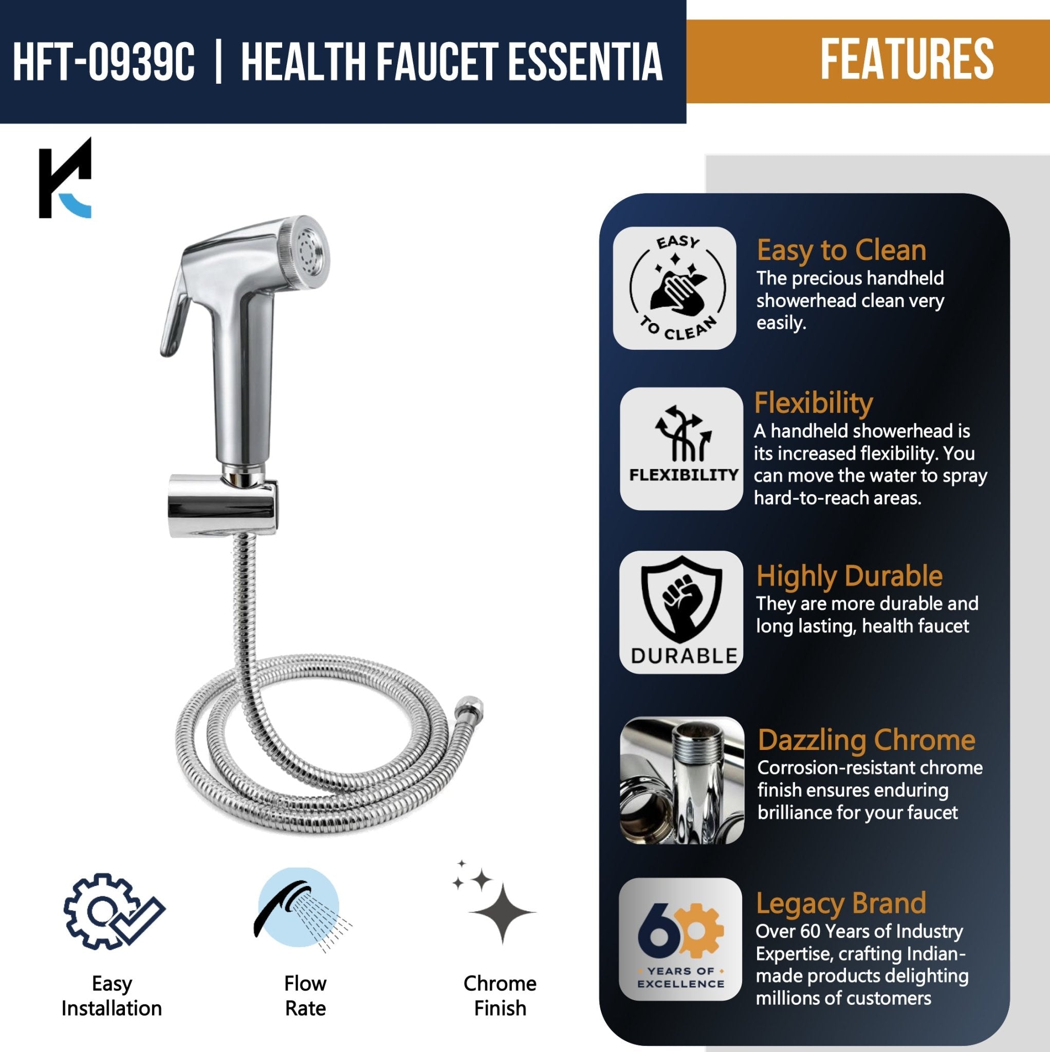 Essentia Premium Health Faucet - by Kamal - Essentia - Kamal Bathware