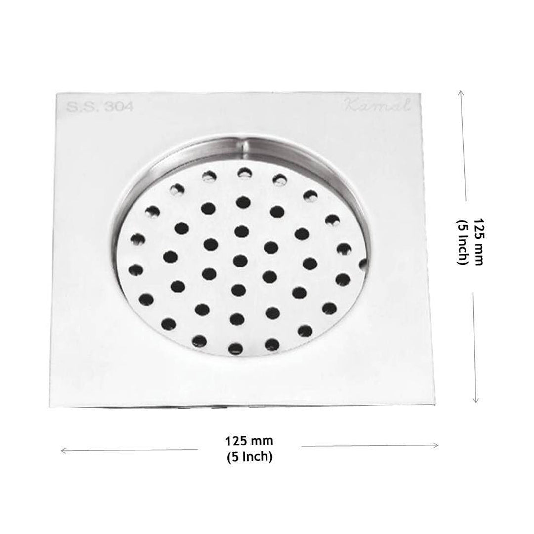 Flatron Floor Drain Strainer SS 304 Grade Floor Grating (5 Inch) - by Kamal - Flatron - Kamal Bathware