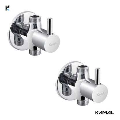FLT 2 in 1 Angle Valve (Full Brass) - by Kamal - Kamal Bathware