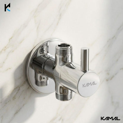 FLT 2 in 1 Angle Valve (Full Brass) - by Kamal - FLT - Kamal Bathware