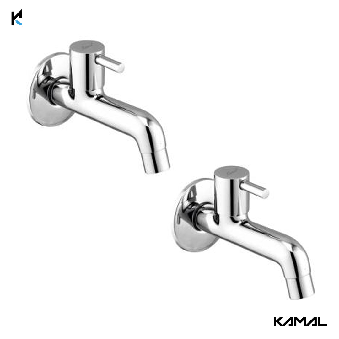 FLT Full Brass Long Body Bib Tap (Full Brass) - by Kamal - Kamal Bathware
