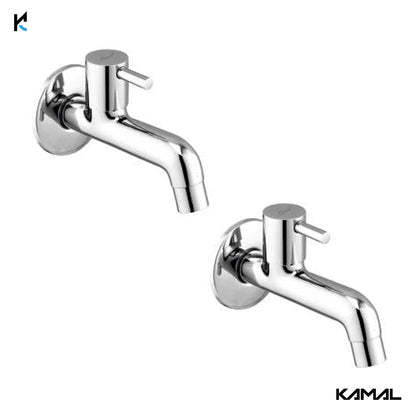 FLT Full Brass Long Body Bib Tap (Full Brass) - by Kamal - Kamal Bathware
