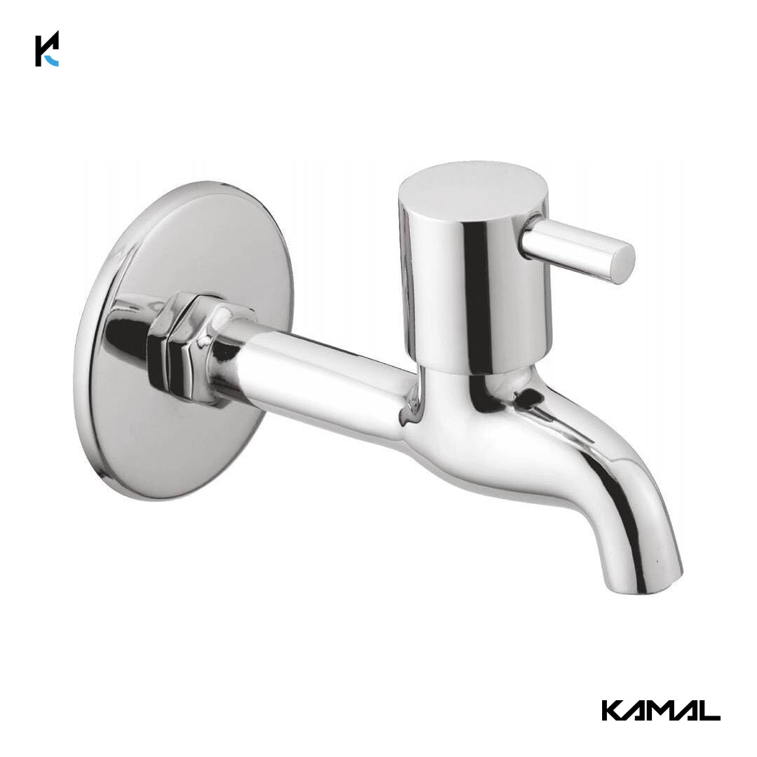 FLT Long Body Bib Tap (Full Brass) - by Kamal - Kamal Bathware