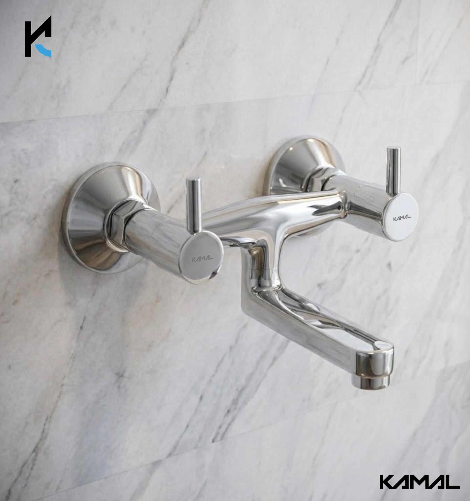 FLT Non Telephonic Wall Mixer (Full Brass) - by Kamal - FLT - Kamal Bathware