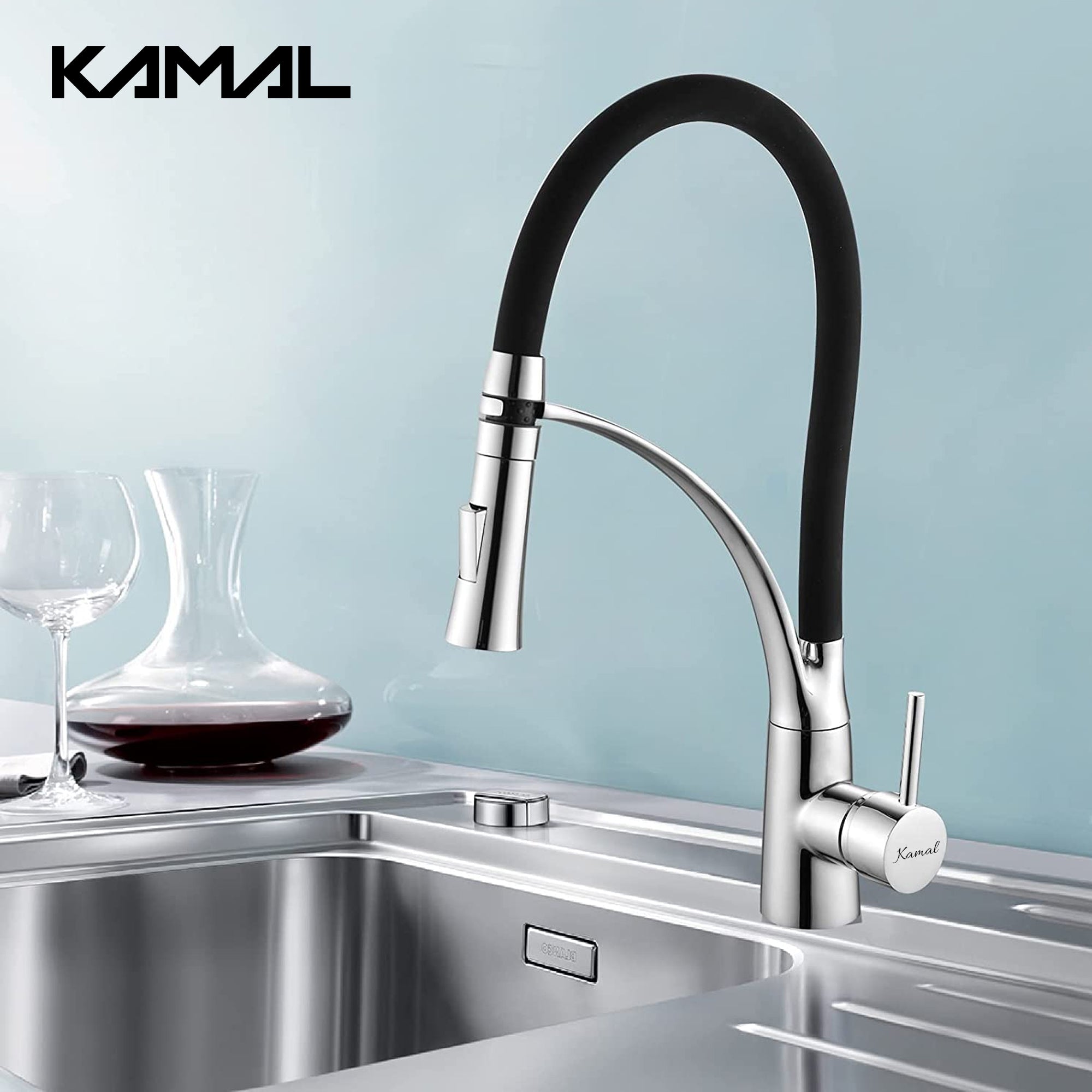FLT Single Lever Sink Mixer (Brass & Silicone) - by Kamal - FLT - Kamal Bathware