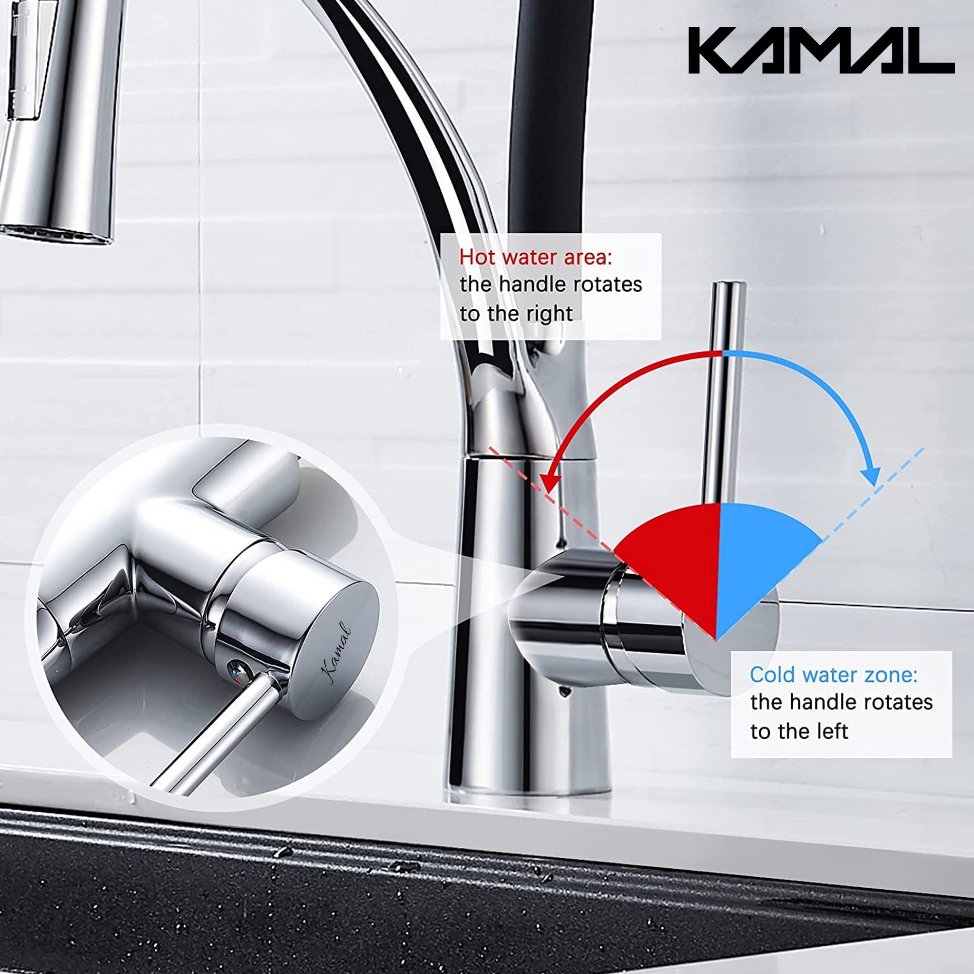 FLT Single Lever Sink Mixer (Brass & Silicone) - by Kamal - FLT - Kamal Bathware