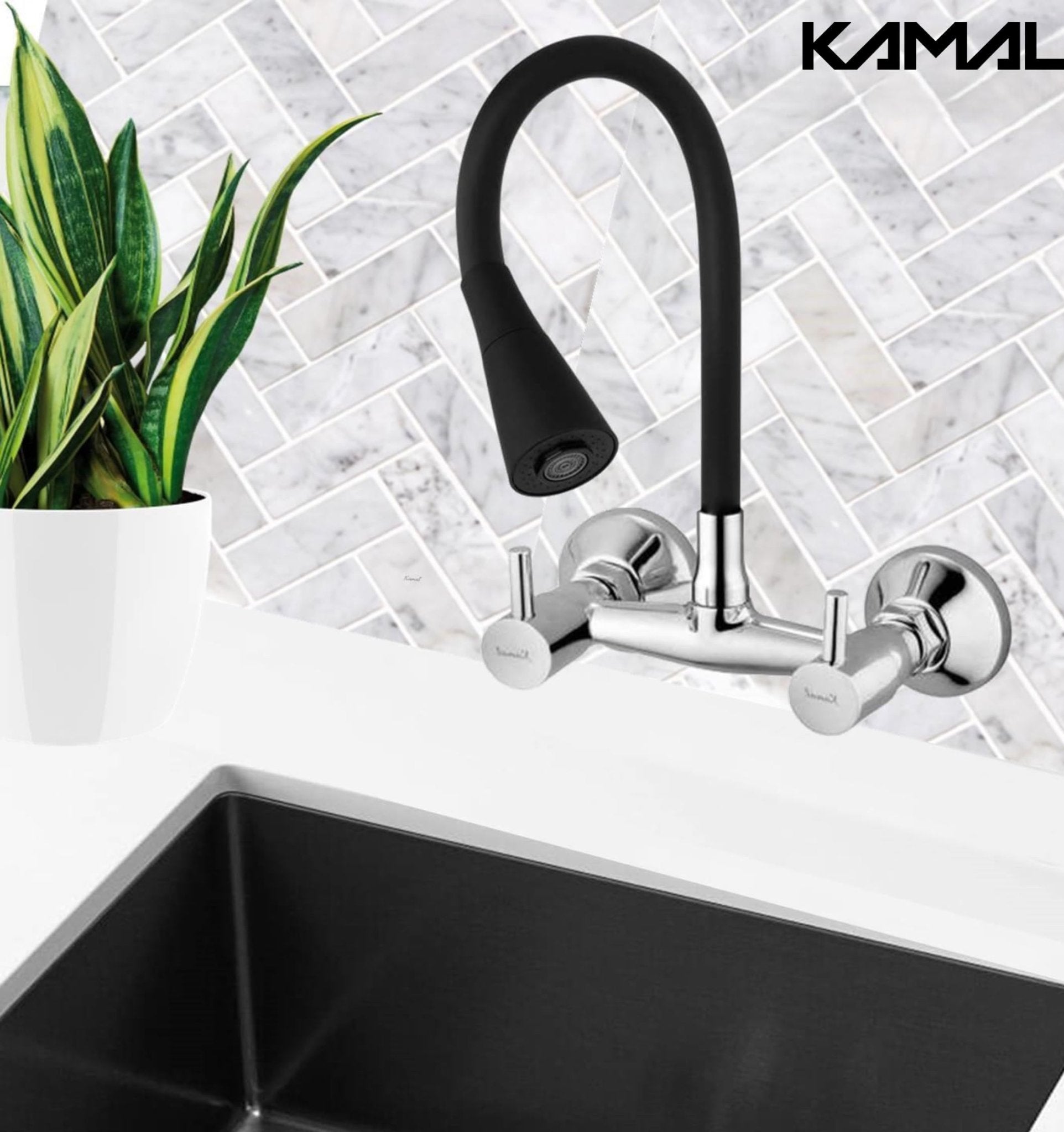 FLT Sink Mixer (Brass & Silicone) - by Kamal - FLT - Kamal Bathware