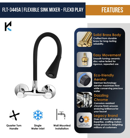 FLT Sink Mixer (Brass & Silicone) - by Kamal - FLT - Kamal Bathware