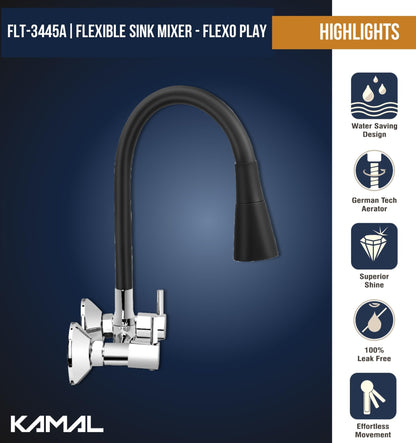 FLT Sink Mixer (Brass & Silicone) - by Kamal - FLT - Kamal Bathware