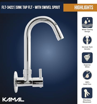 FLT Sink Tap (Full Brass) - by Kamal - Kamal Bathware