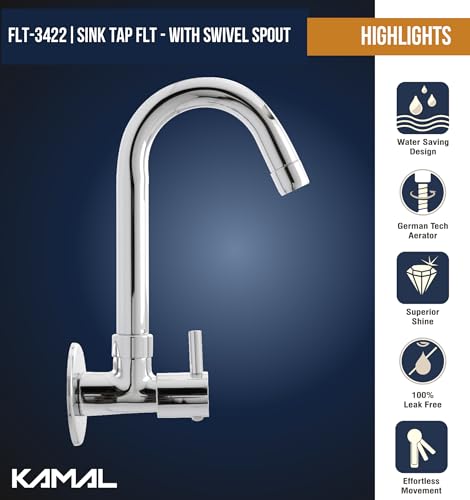 FLT Sink Tap (Full Brass) - by Kamal - Kamal Bathware