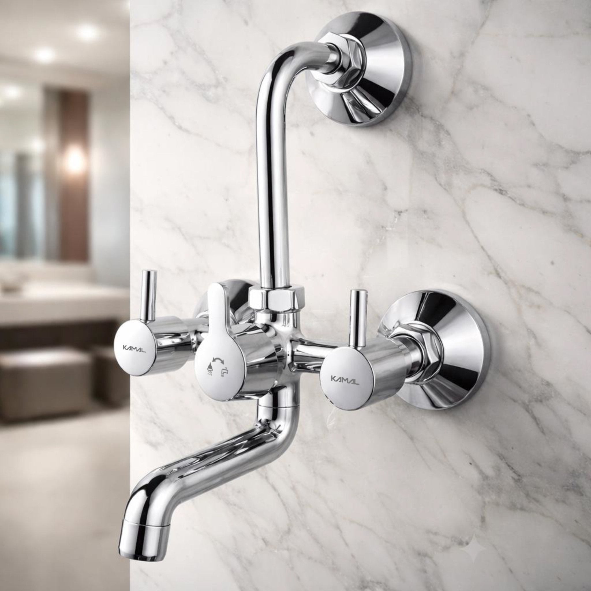 FLT Wall Mixer (Full Brass) - by Kamal - FLT - Kamal Bathware