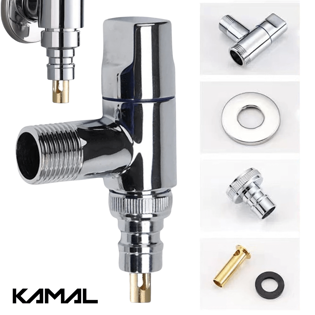 Flute Washing Machine Tap (Full Brass) - by Kamal - Kamal Bathware