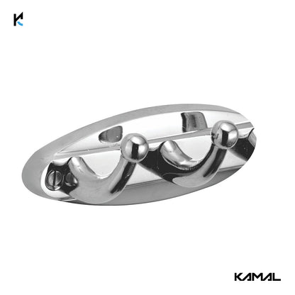 Full Brass Oval Coat Hook - by Kamal - Oval - Kamal Bathware
