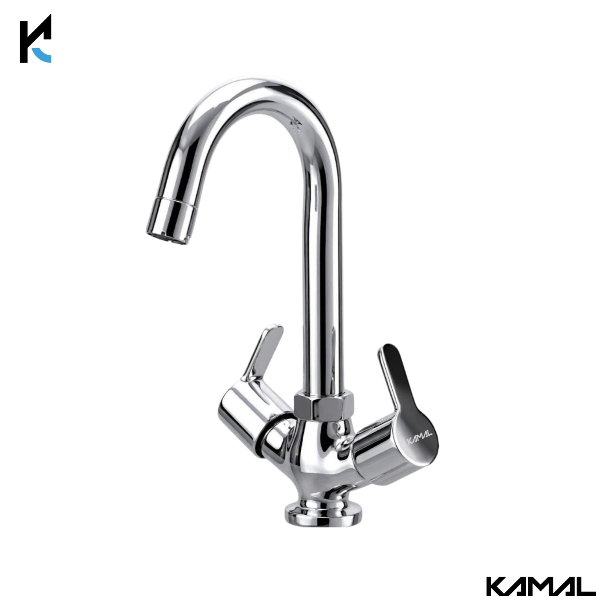 Fusion Basin Mixer (Full Brass) - by Kamal - Fusion - Kamal Bathware