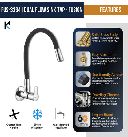 Fusion Dual Flow Sink Tap – by Kamal - Fusion - Kamal Bathware