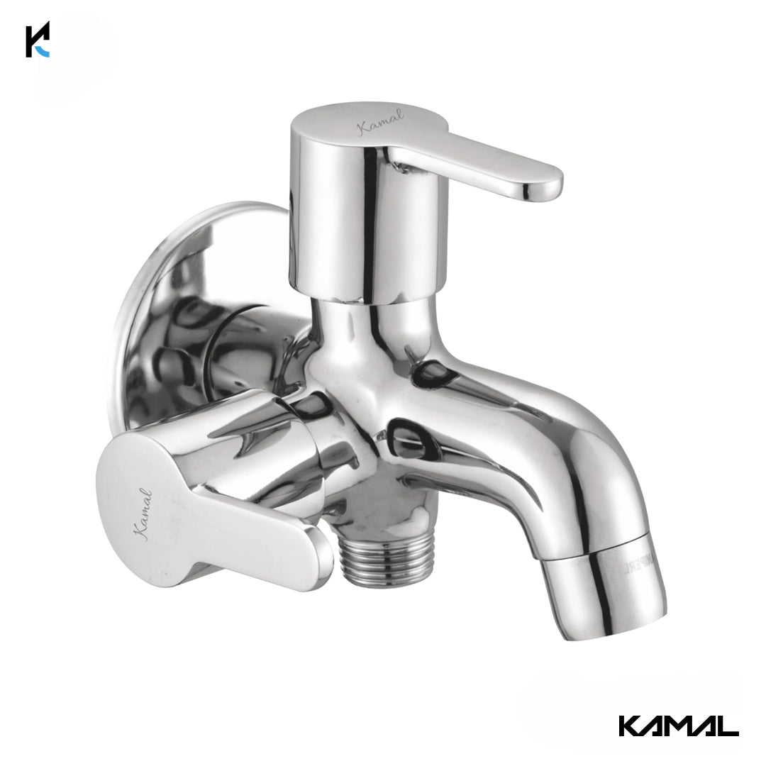 Fusion Nova Series Two Way Bib Tap (Full Brass) - by Kamal - Kamal Bathware