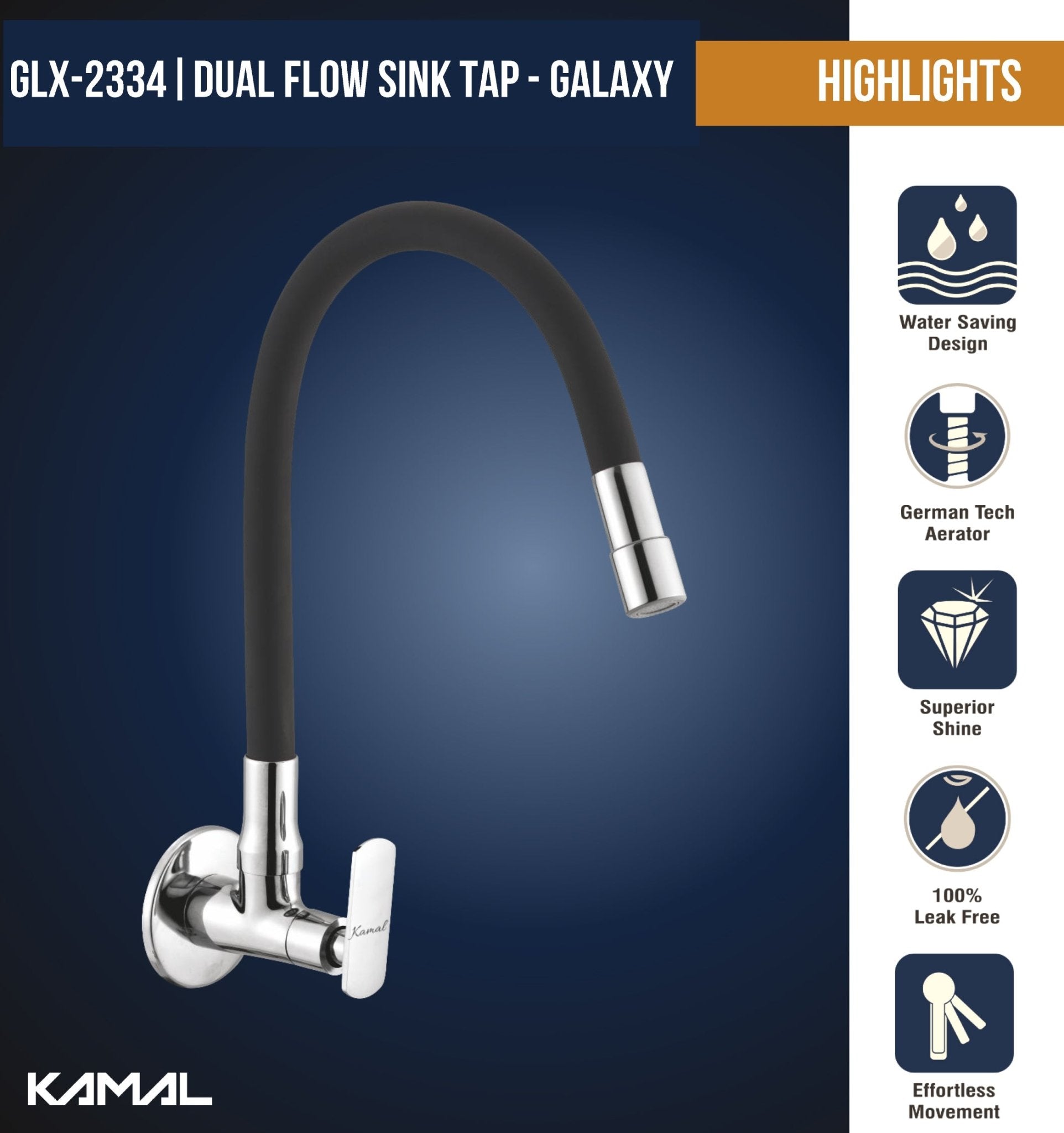 Galaxy Dual Flow Sink Tap – by Kamal - Galaxy - Kamal Bathware