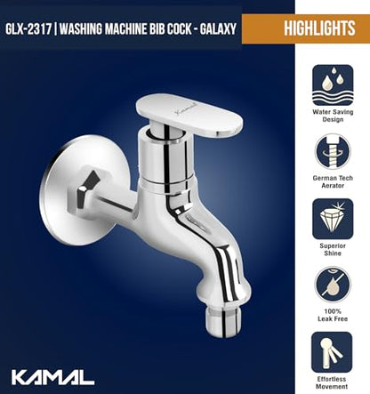 Galaxy Washing Machine Bib Tap (Full Brass) - by Kamal - Kamal Bathware