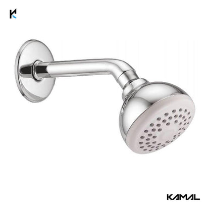 Globe Overhead Shower 3.5 Inch with 6 Inch Shower Arm & Wall Flange - by Kamal - Globe - Kamal Bathware