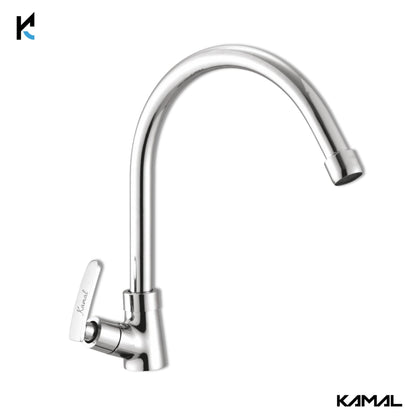 Irene C - Bend Spout Gosseneck Sink Faucet (Full Brass) - by Kamal - Irene - Kamal Bathware
