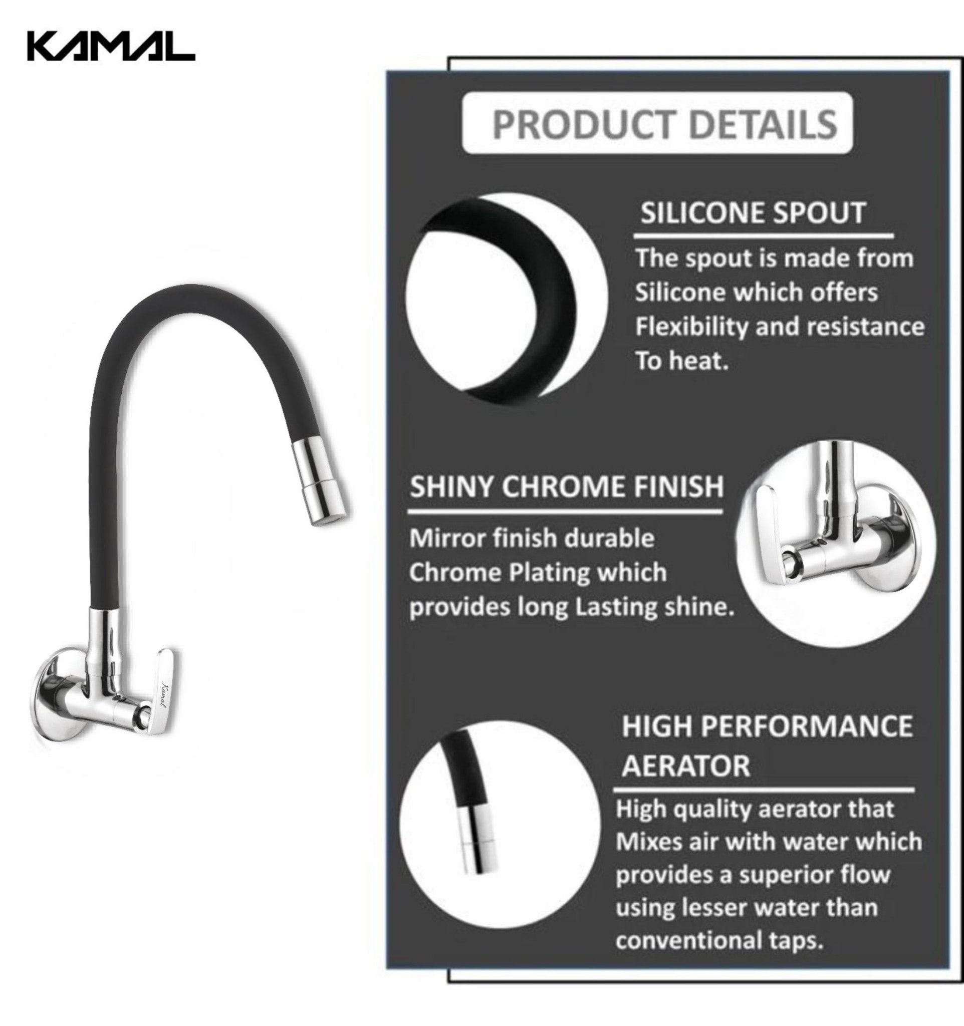 Irene Dual Flow Sink Tap – by Kamal - Irene - Kamal Bathware