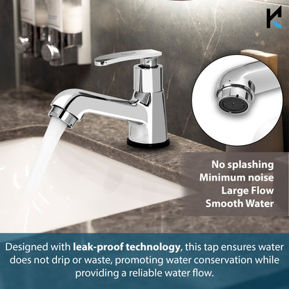 Irene Pillar Tap (Full Brass) - by Kamal - Kamal Bathware