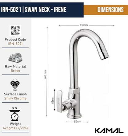 Irene Swan Neck (Full Brass) - by kamal - Irene - Kamal Bathware
