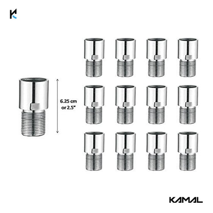 Kamal Full Brass Extension Pipe - L.Key | Anti - Corrosive | (Set of 12) - Extension - Kamal Bathware