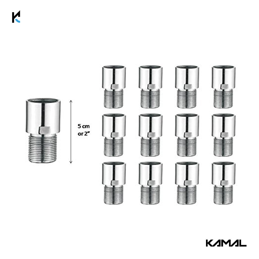 Kamal Full Brass Extension Pipe - L.Key | Anti - Corrosive | (Set of 12) - Extension - Kamal Bathware