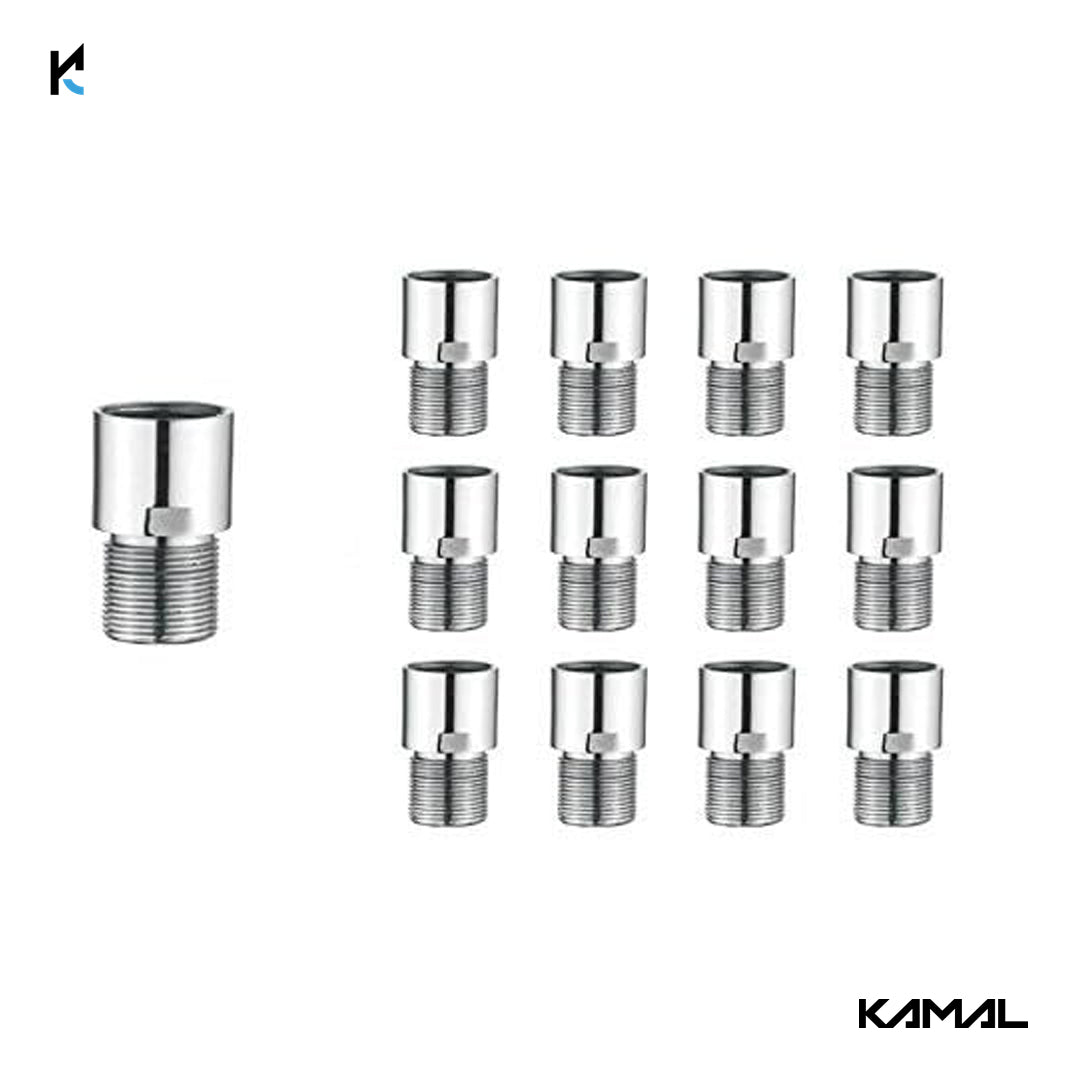 Kamal Full Brass Extension Pipe - L.Key | Anti - Corrosive | (Set of 12) - Extension - Kamal Bathware