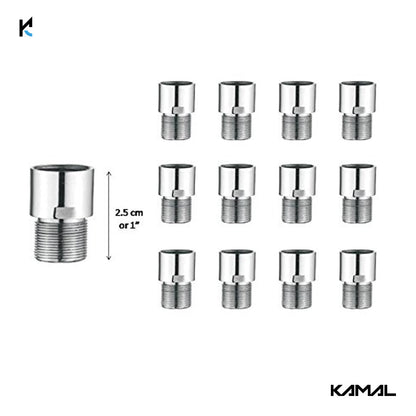 Kamal Full Brass Extension Pipe - L.Key | Anti - Corrosive | (Set of 12) - Extension - Kamal Bathware