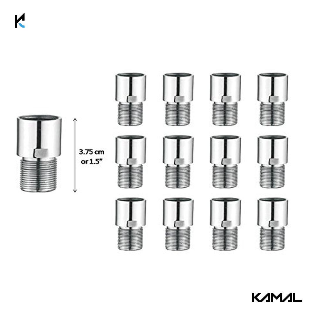 Kamal Full Brass Extension Pipe - L.Key | Anti - Corrosive | (Set of 12) - Extension - Kamal Bathware