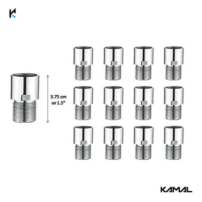 Kamal Full Brass Extension Pipe - L.Key | Anti - Corrosive | (Set of 12) - Extension - Kamal Bathware