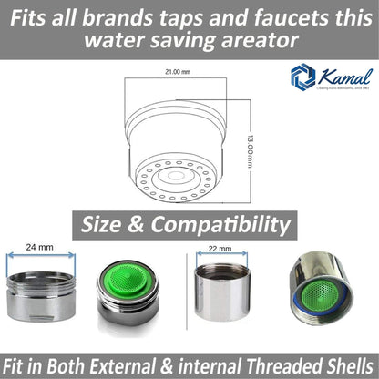 Kitchen Tap Water Saving Aerator Nozzle - by Kamal - Faucet Accessories - Kamal Bathware