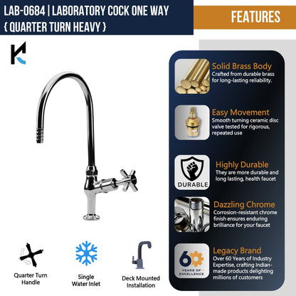 Laboratory Tap One Way (Full Brass) - by Kamal - Laboratory Tap - Kamal Bathware