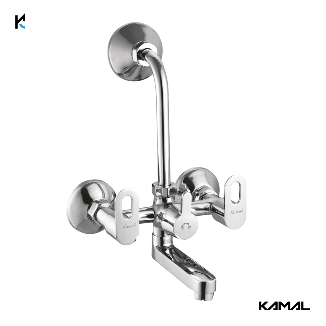 Milan Wall Mixer with L Bend Pipe Admire Spout (Full Brass) - by Kamal - Milan - Kamal Bathware