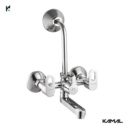 Milan Wall Mixer with L Bend Pipe Admire Spout (Full Brass) - by Kamal - Milan - Kamal Bathware