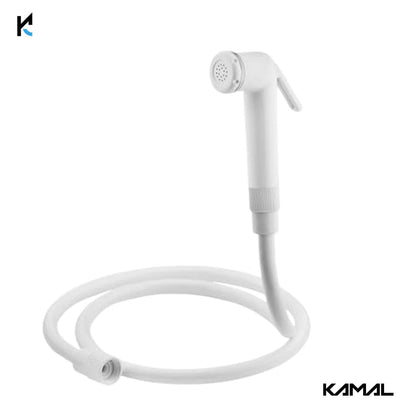 Milky Health Faucet with Gun Tube & Hook - by Kamal - Kamal Bathware