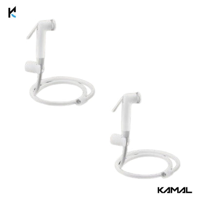 Milky Health Faucet with Gun Tube & Hook - by Kamal - Kamal Bathware